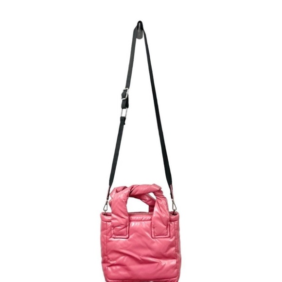 NWT Zara quilted nylon puffer pink mini bag - Picture 6 of 12